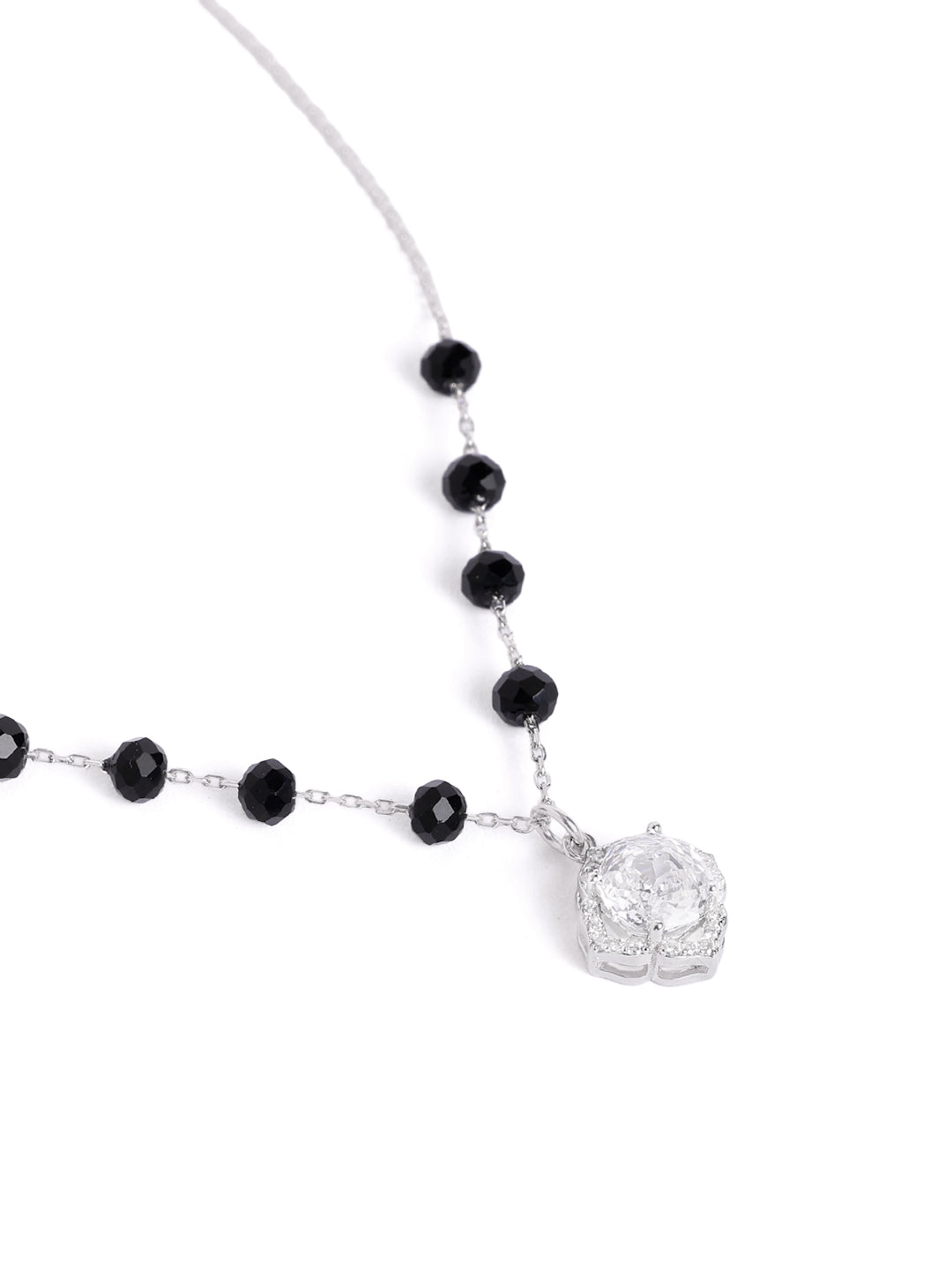 925 sterling silver mangalsutra with black beaded chain