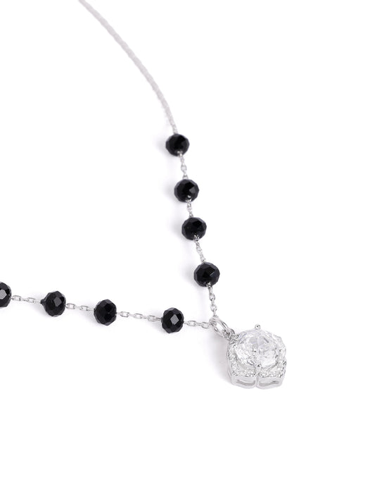 925 sterling silver mangalsutra with black beaded chain