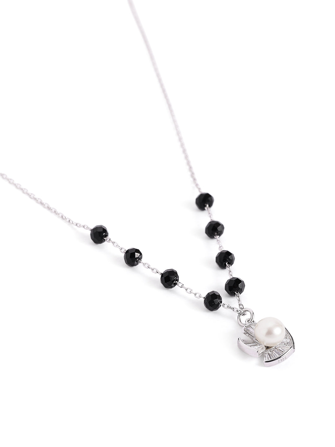 925 sterling silver mangalsutra with black beaded chain