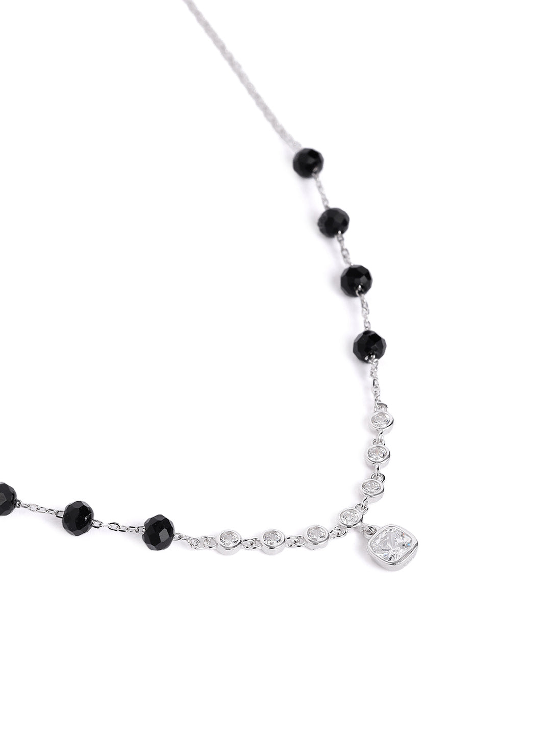 925 sterling silver mangalsutra with black beaded chain