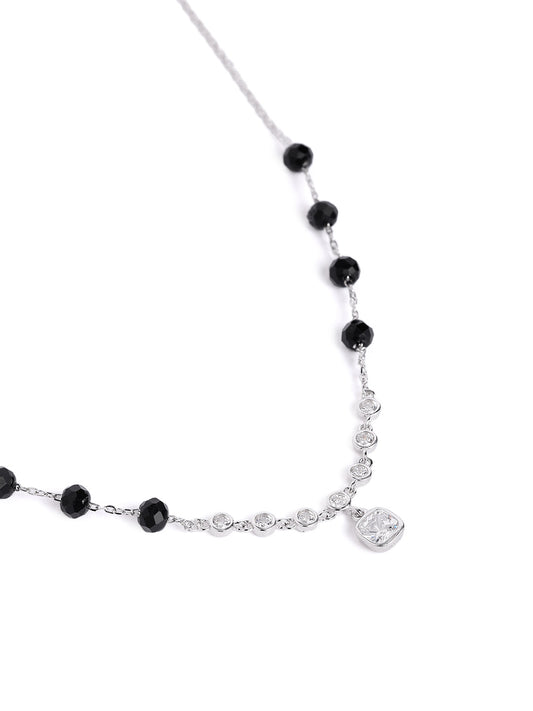 925 sterling silver mangalsutra with black beaded chain