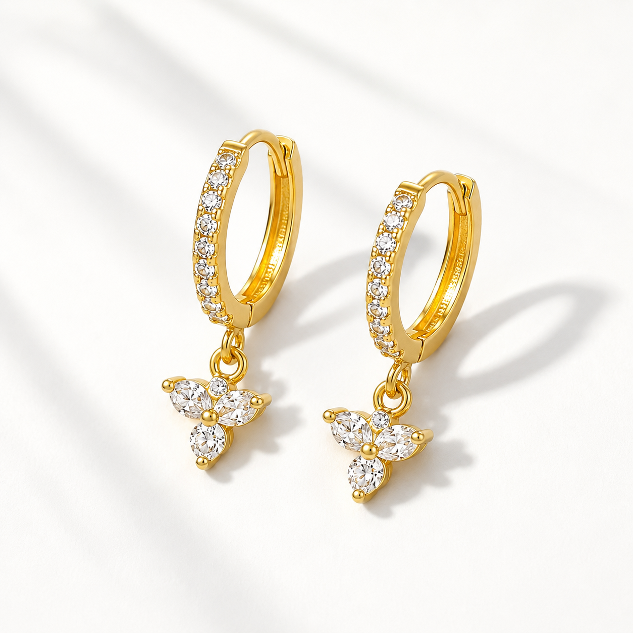 Demi Fine Flutter Bloom Hoop Earrings