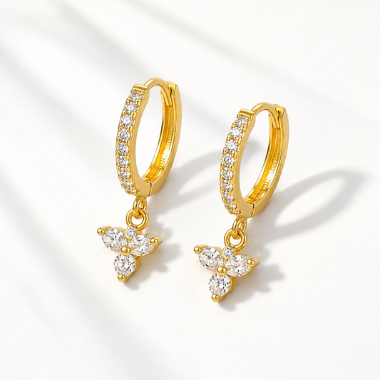 Demi Fine Flutter Bloom Hoop Earrings