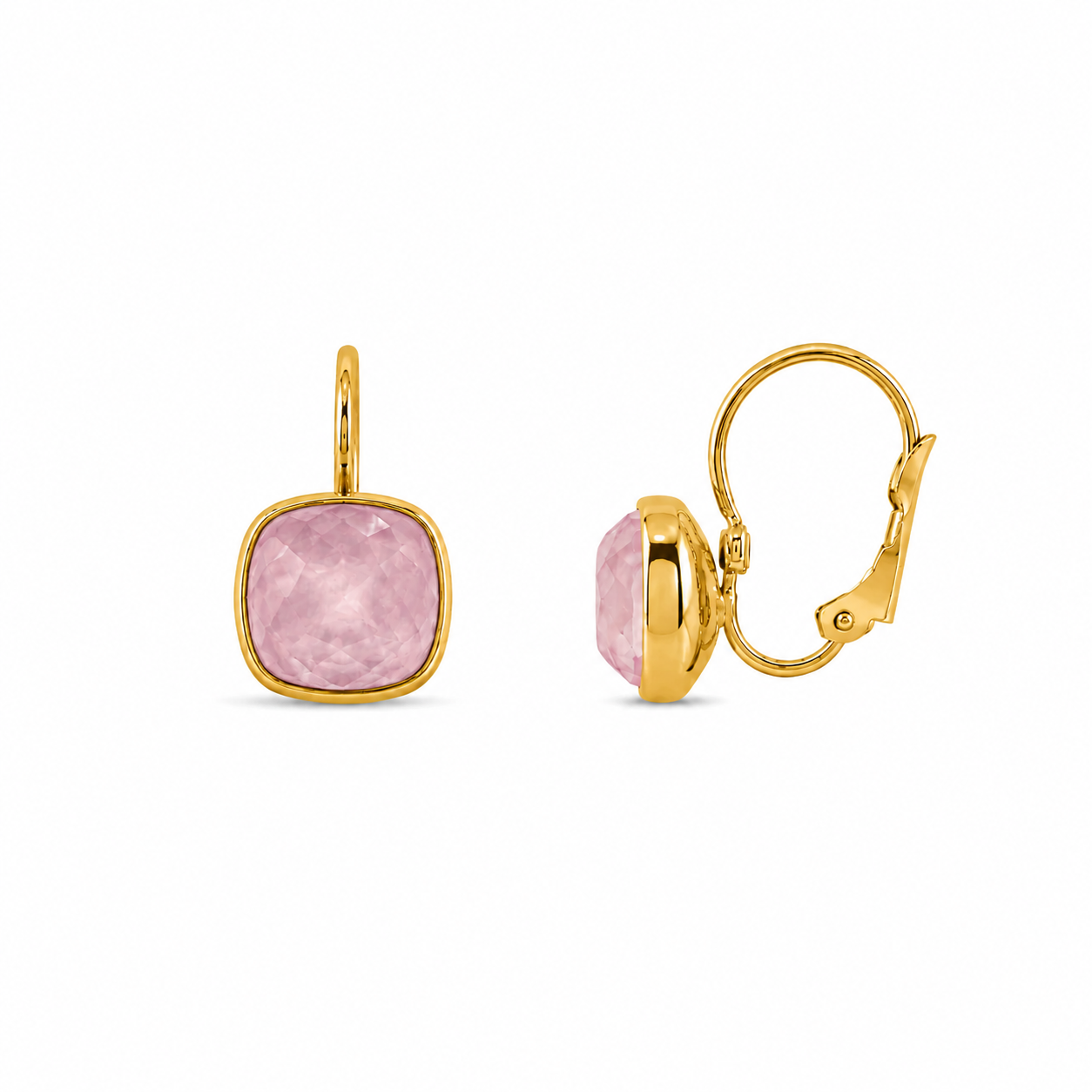 Demi Fine Blush Quartz Drop Earrings