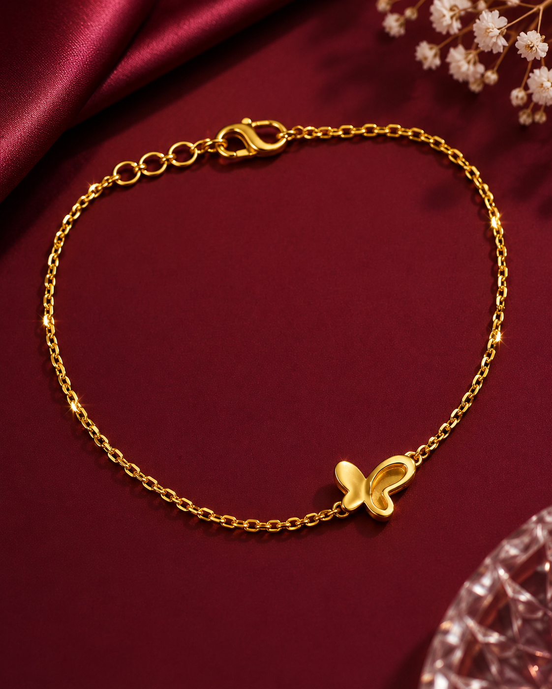 9K Gold Butterfly Bracelet