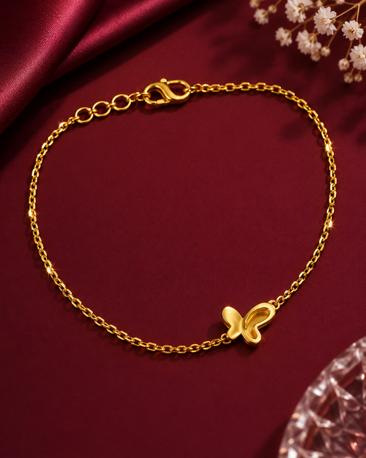 9K Gold Butterfly Bracelet