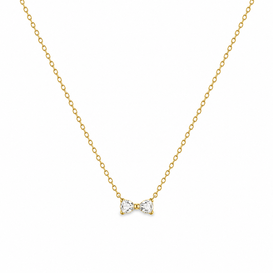 Petite Bow Crystal Necklace