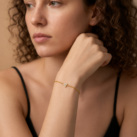 Demi Fine Sparkle Clover Bracelet