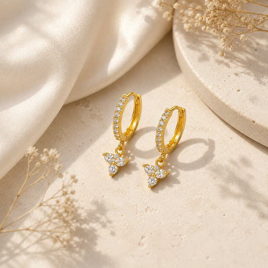 Demi Fine Flutter Bloom Hoop Earrings