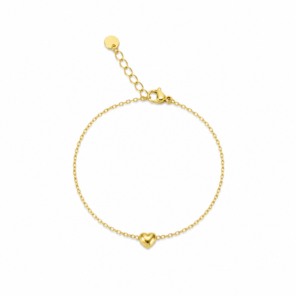 Golden Heart Chain Bracelet