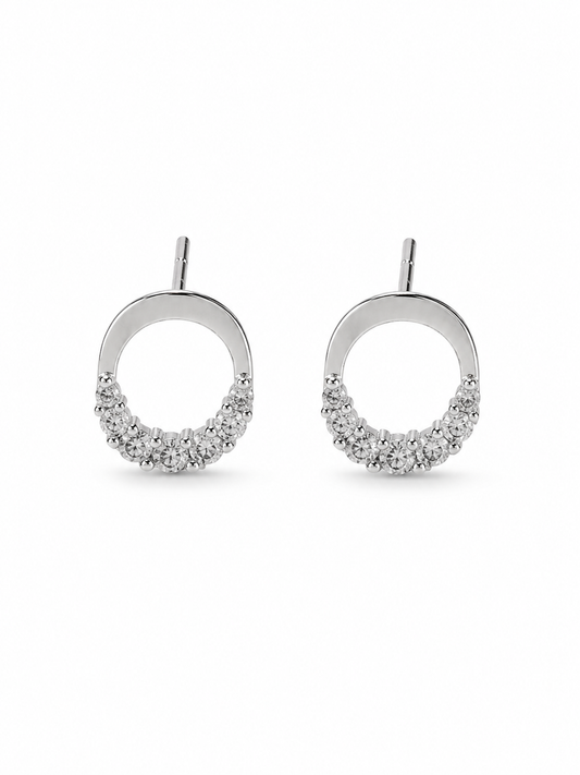 925 Silver Infinity Shine Stud Earrings