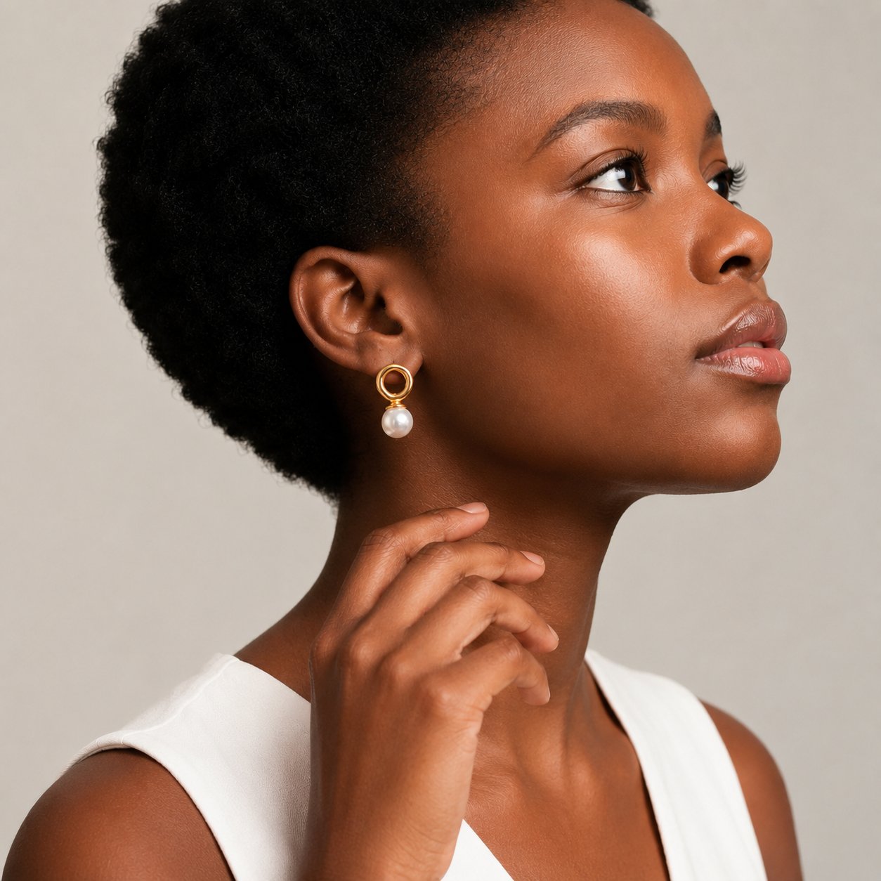Demi Fine Pearl Halo Stud Earrings