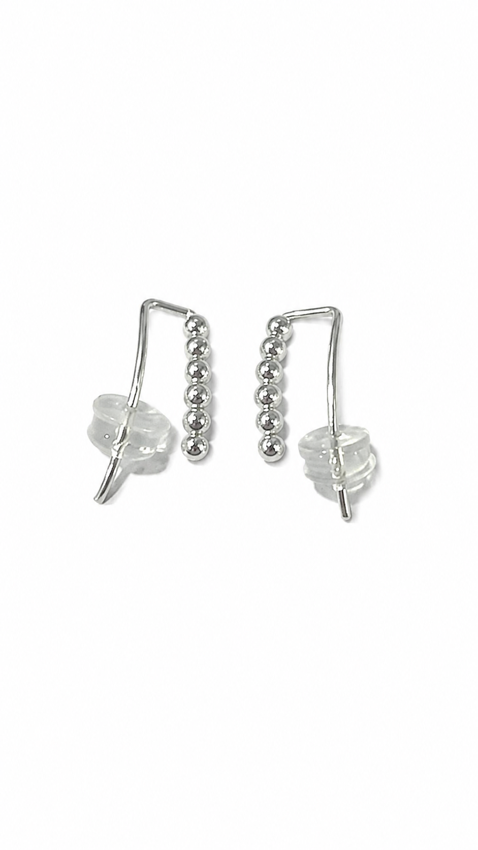 925 Silver Bead Ear Climbers