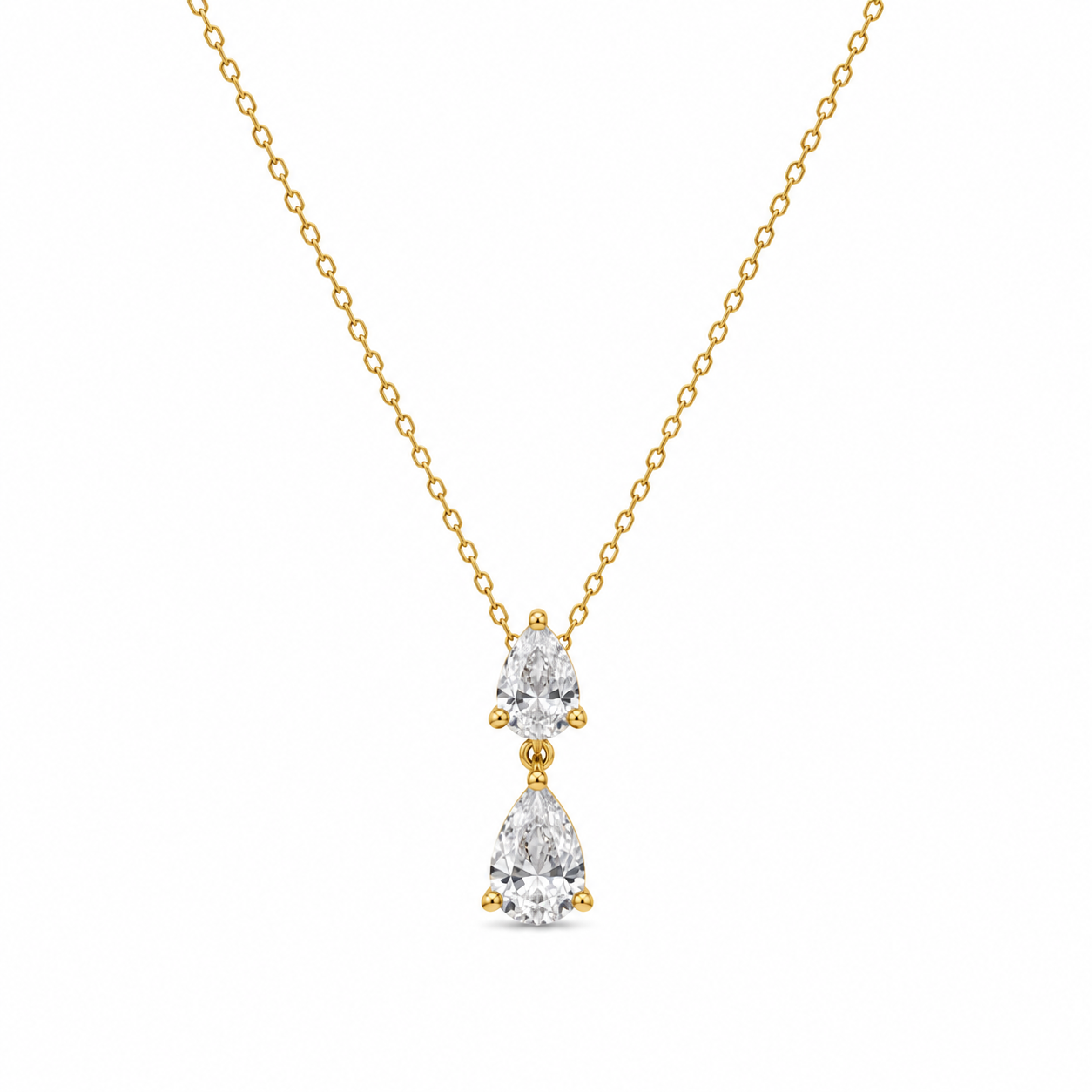 Demi Fine Twin Pear Spark Necklace