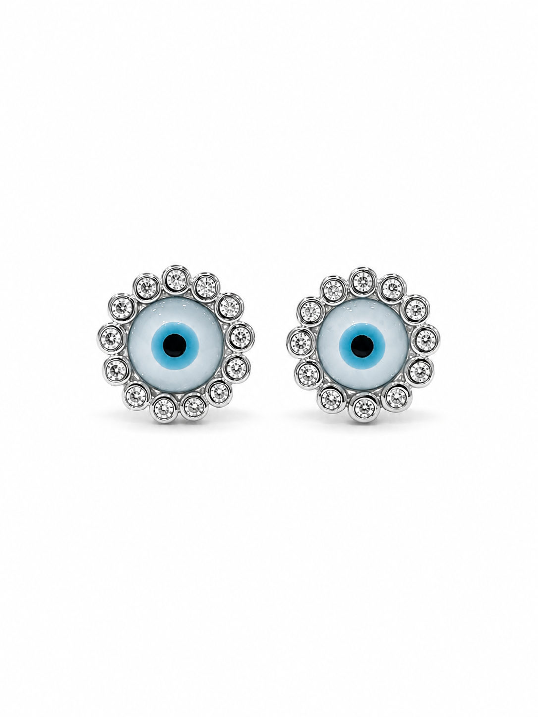 925 Silver Evil Eye Bloom Studs