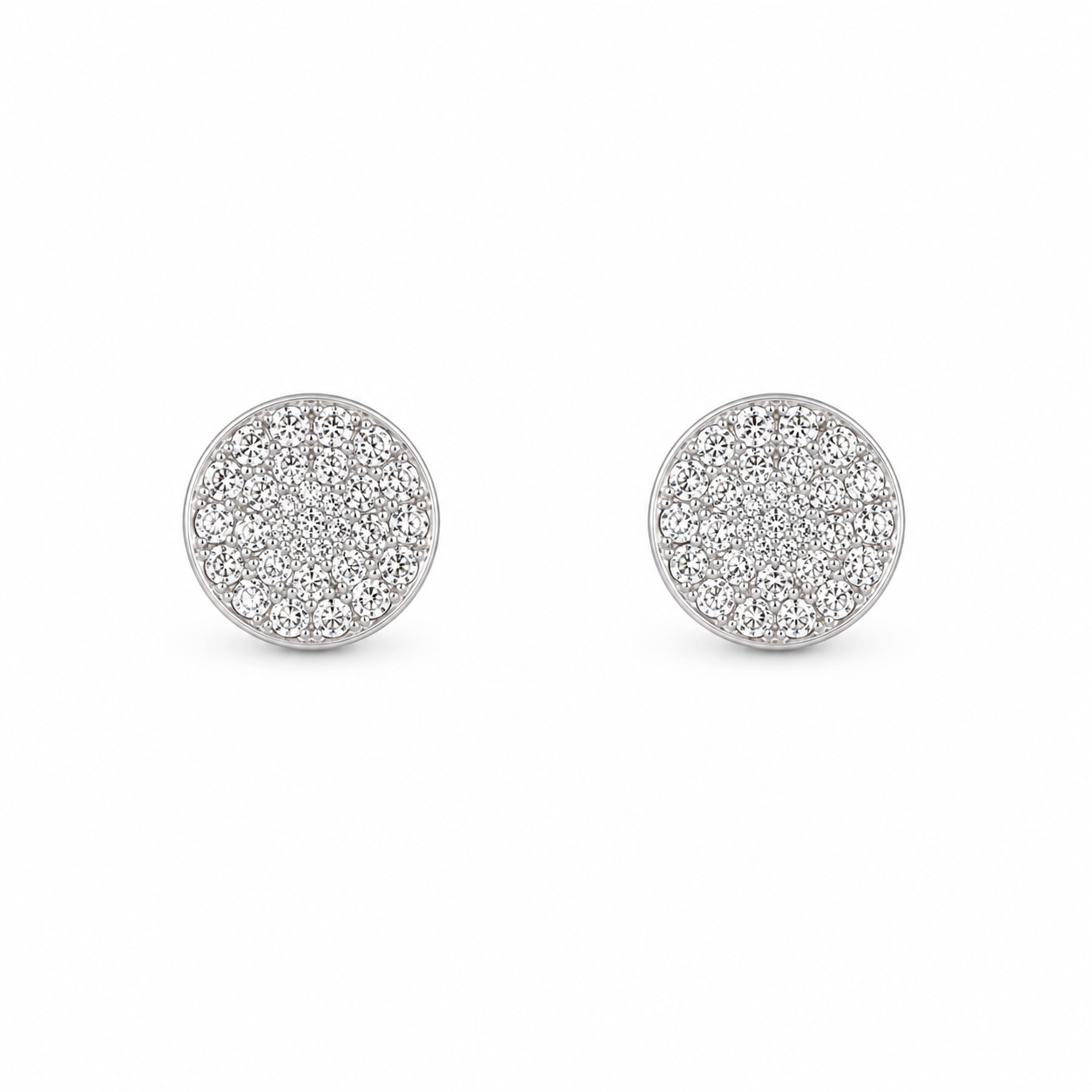 Silver Everlasting Shine Round Studs