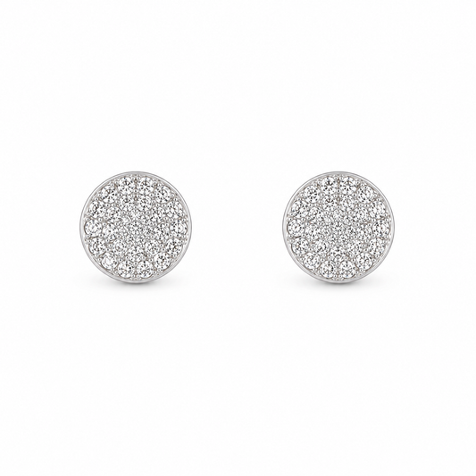 Silver Everlasting Shine Round Studs