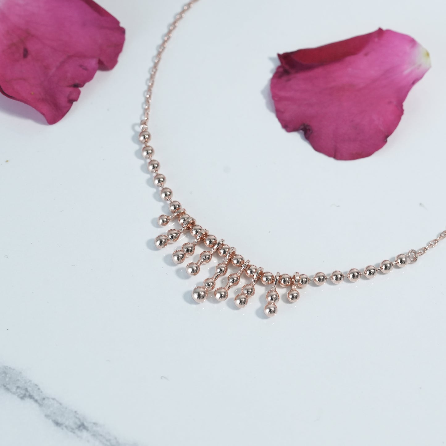 Rose Gold Bead Charm Design