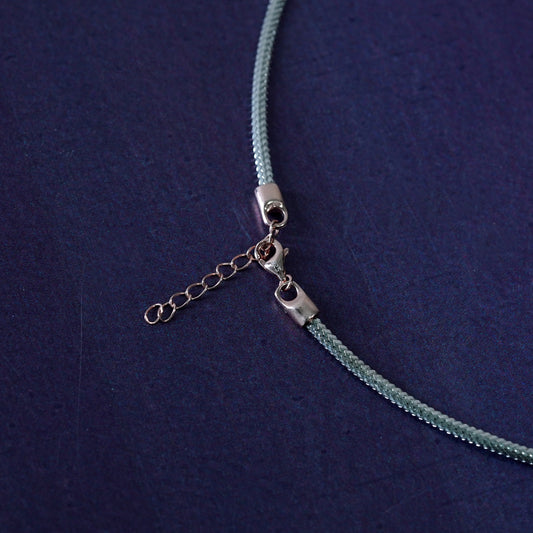 Silver Glam Trio Diamond Bead Necklace