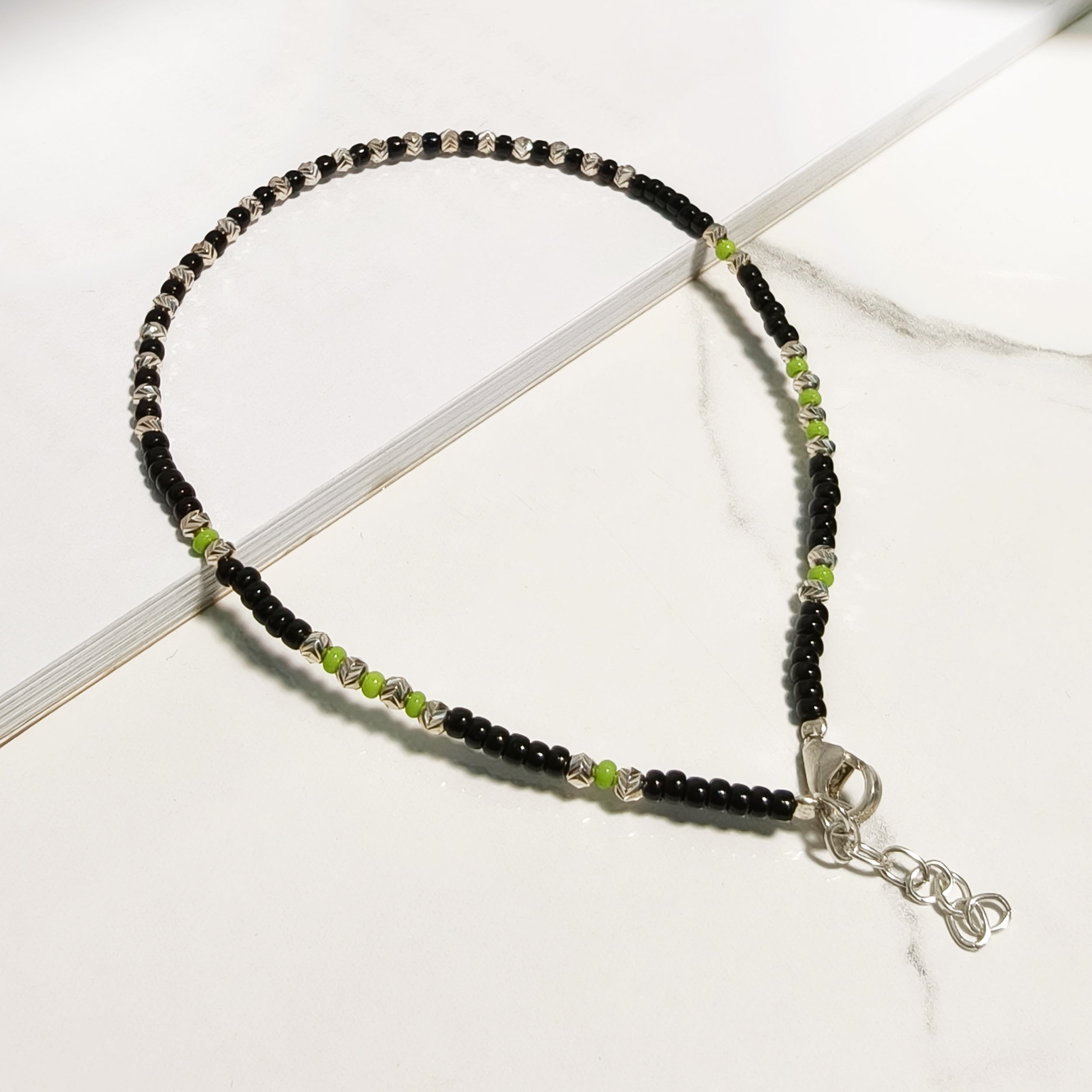 Green & Black Anklet