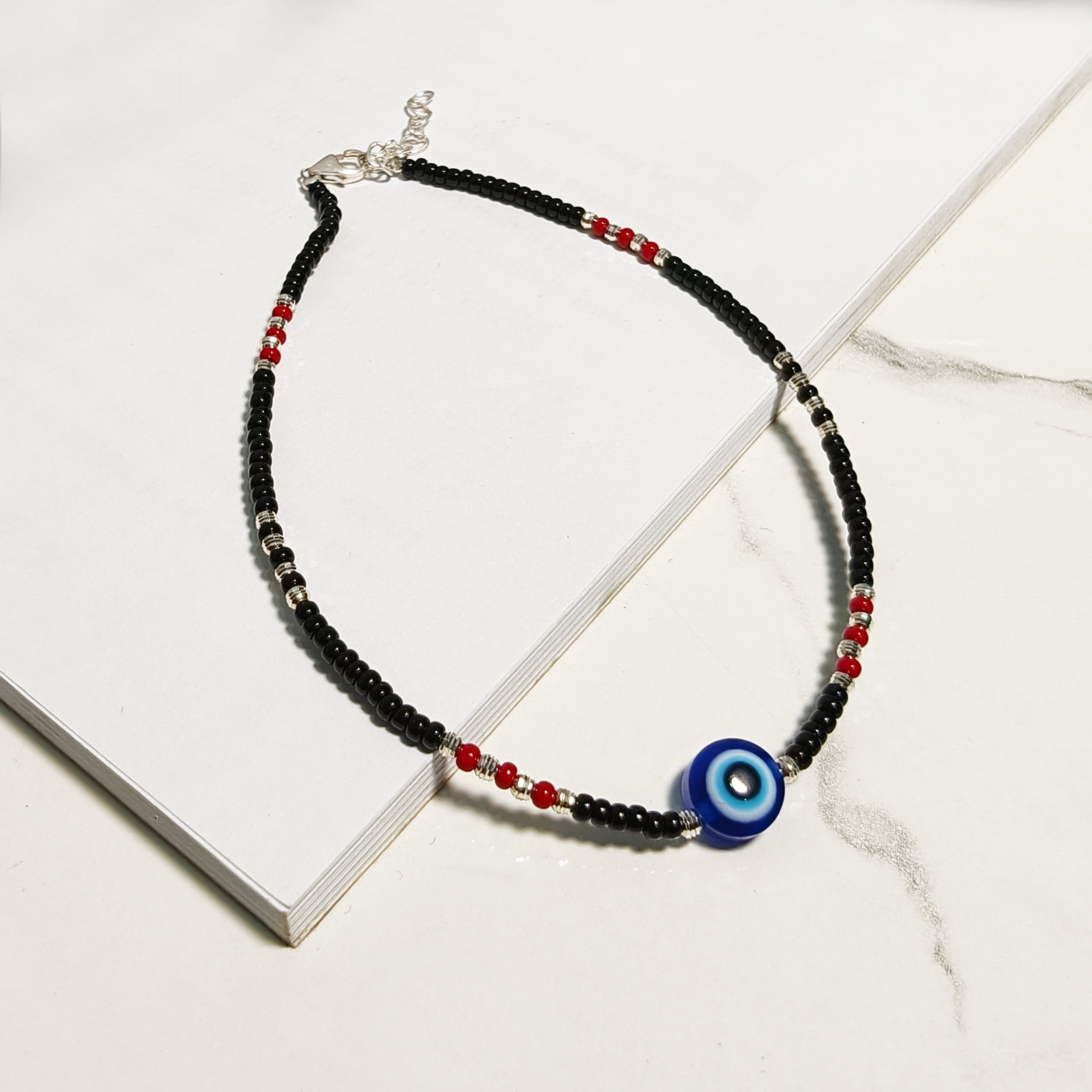 Black & Red Evil Eye Anklet