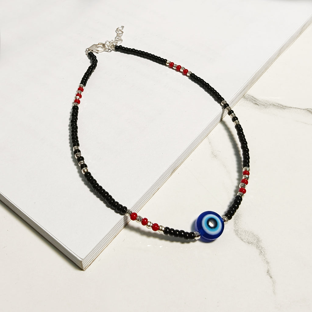 Black & Red Evil Eye Anklet