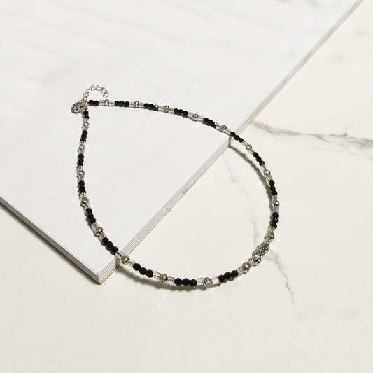 Silver Beaded Anklet