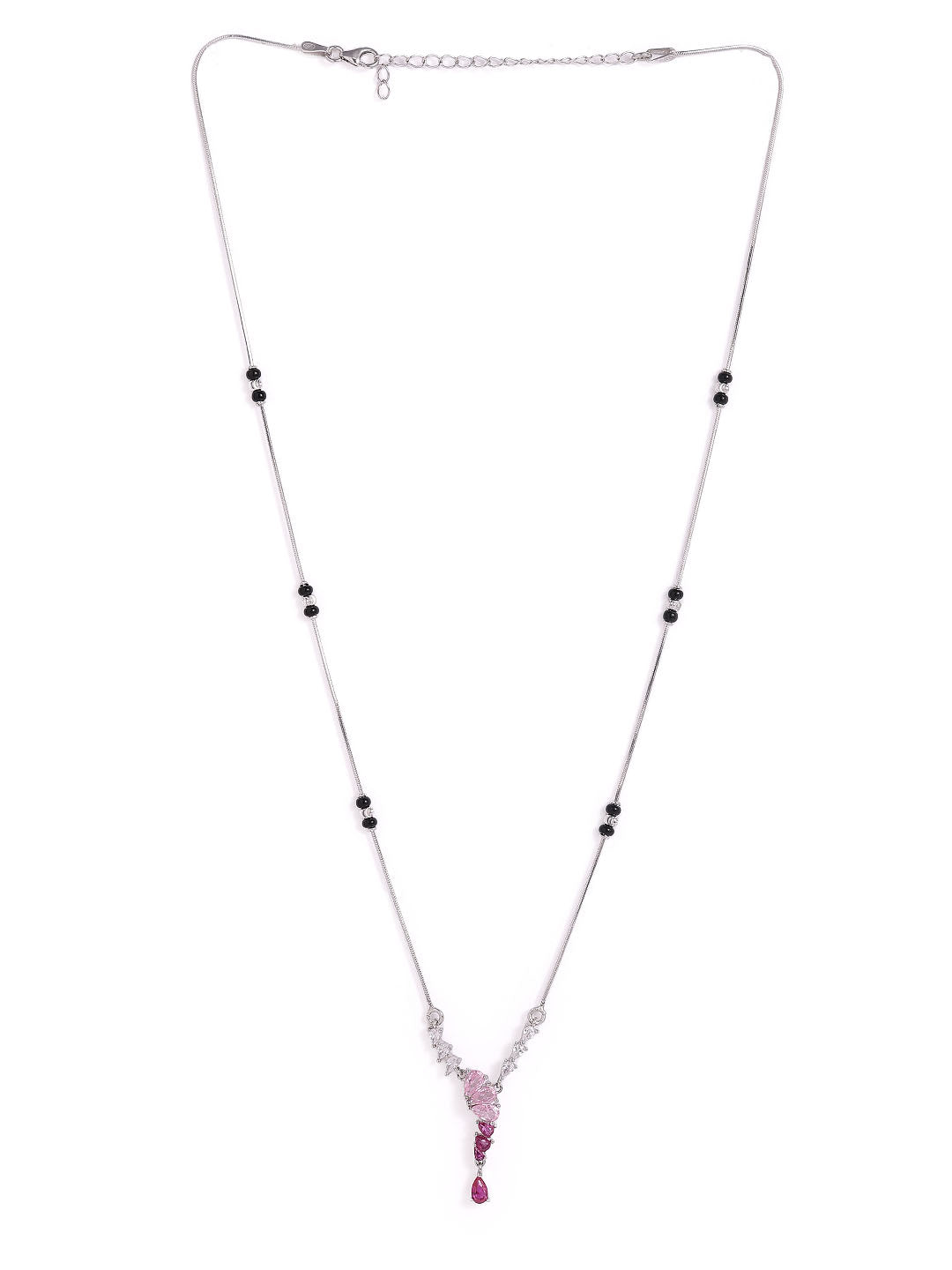 925 sterling silver mangalsutra with black beaded chain