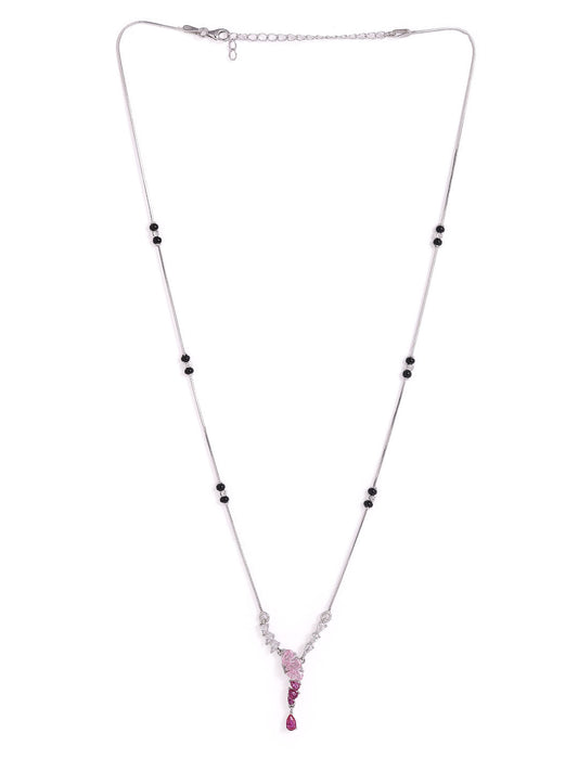925 sterling silver mangalsutra with black beaded chain