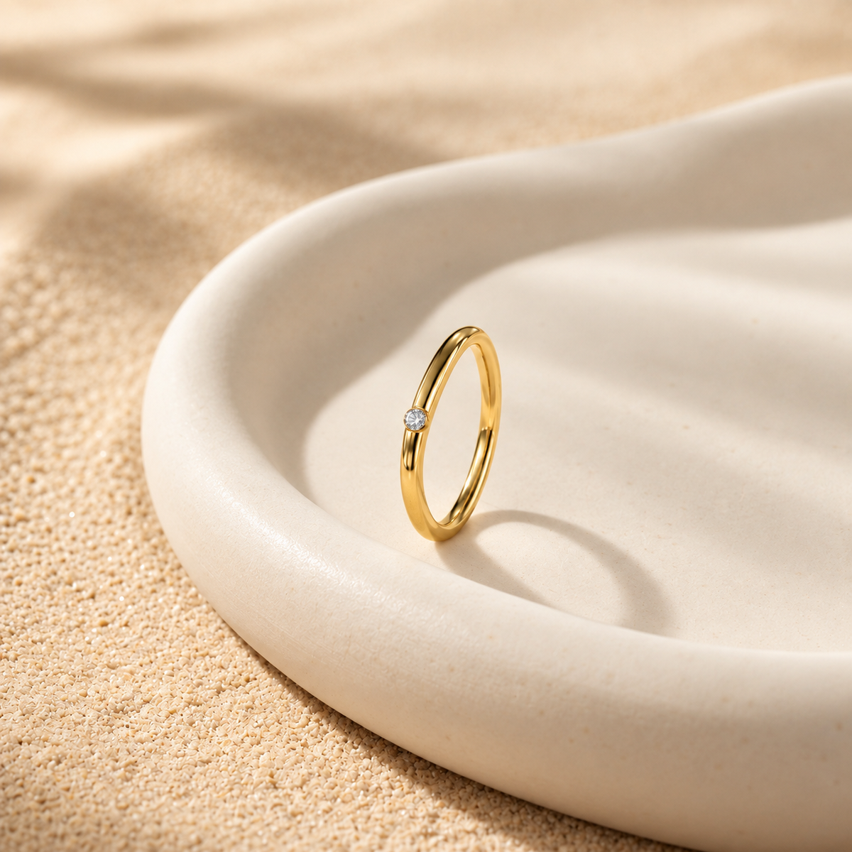 Square Solitaire Ring