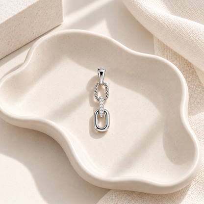 Interlock Silver Pendant