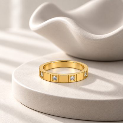 Crystal Block Ring
