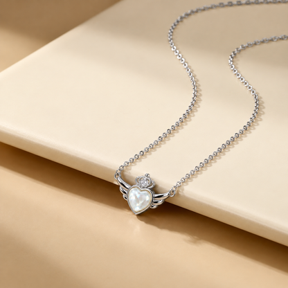 Angel Wings Heart Necklace