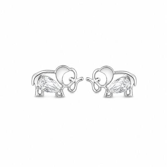 925 Silver Little Elephant Studs