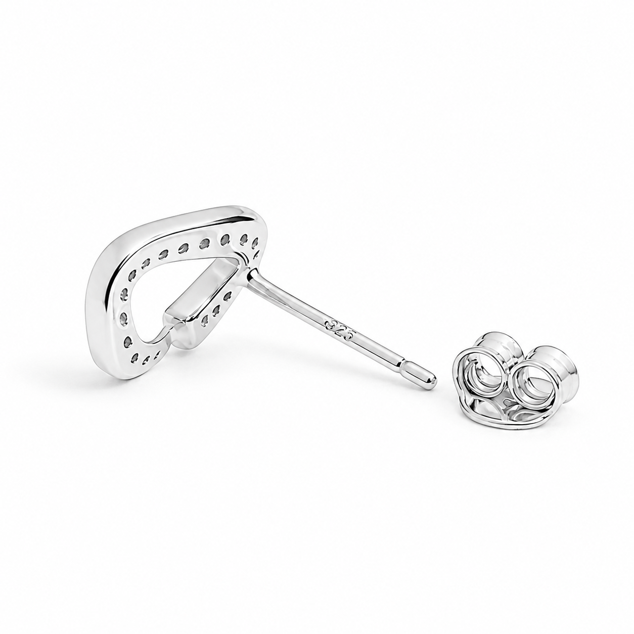 Silver Seren Oval Spark Studs