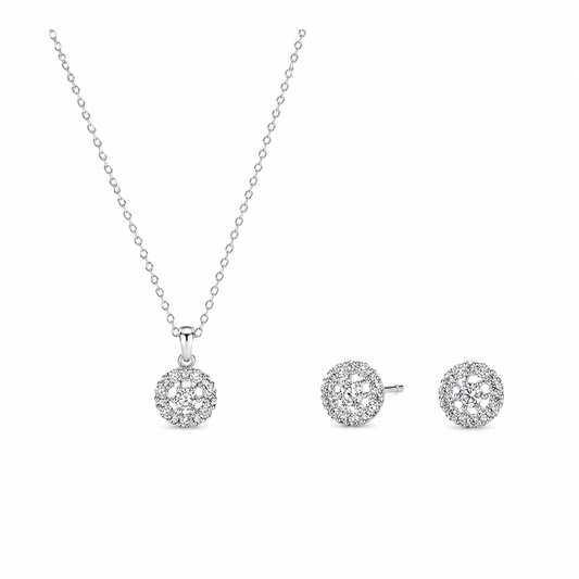 Silver Everyday Sparkle Pendant Set