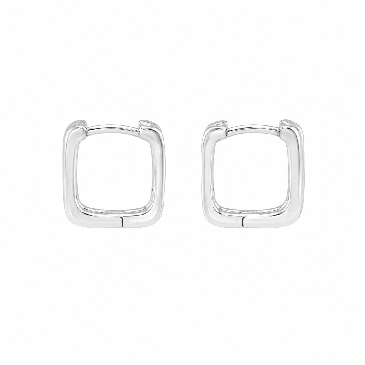 Silver Sparkling Hoop Earrings