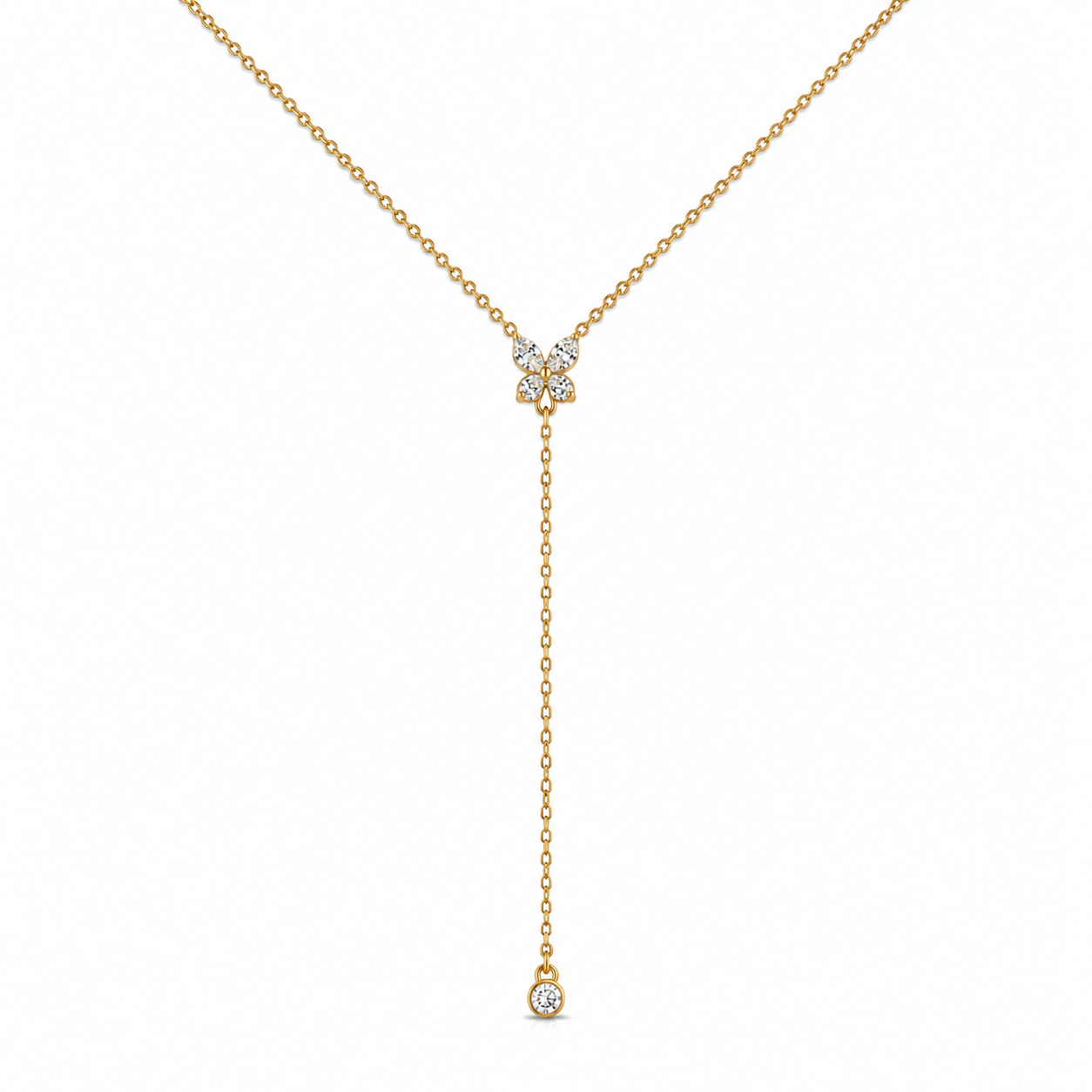 Demi Fine Butterfly Lariat Necklace