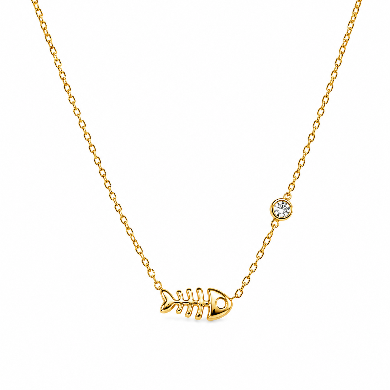 Demi Fine Golden Fishbone Necklace
