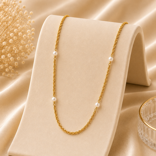 Demi Fine Pearl Rope Chain Necklace