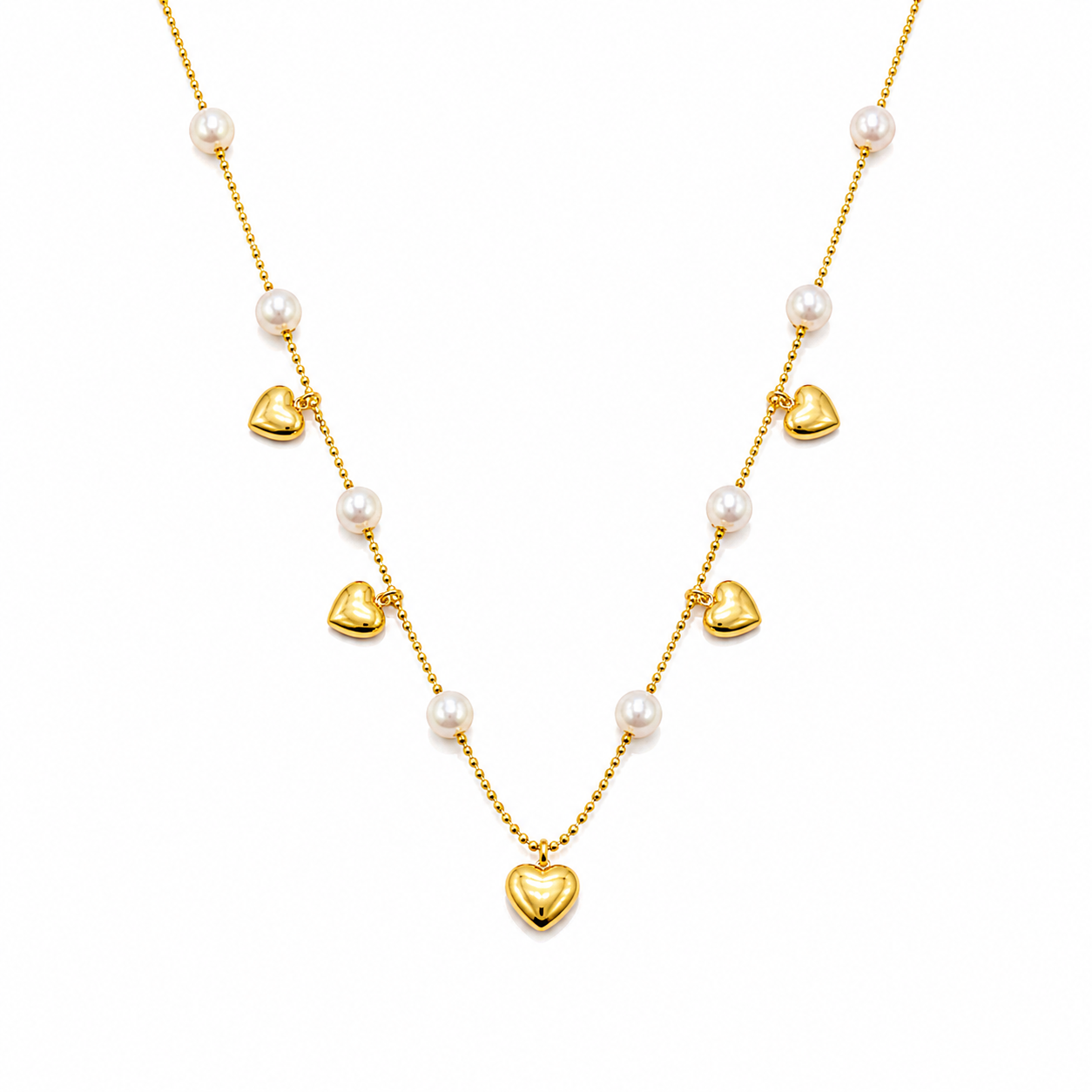 Demi Fine Heart Station Necklace