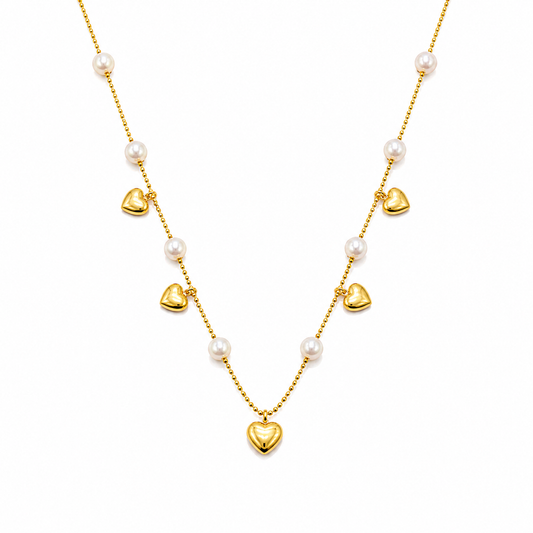 Demi Fine Heart Station Necklace