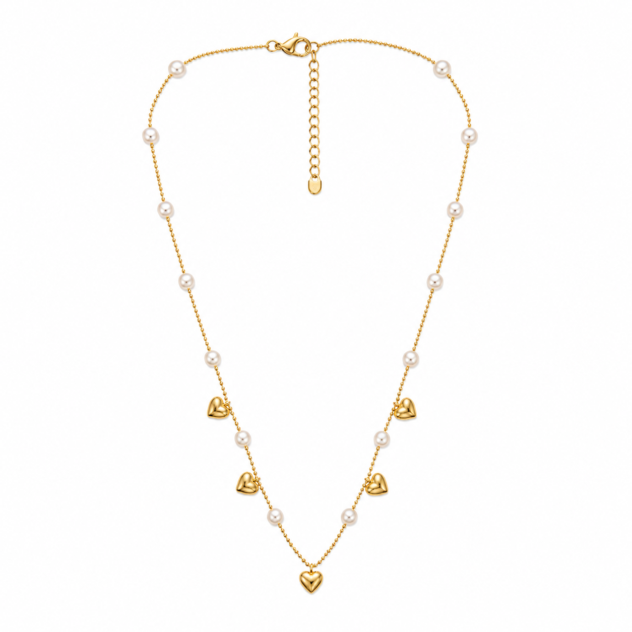 Demi Fine Heart Station Necklace