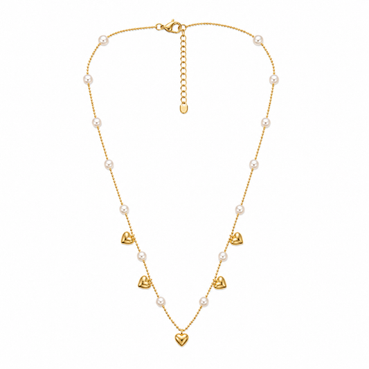 Demi Fine Heart Station Necklace