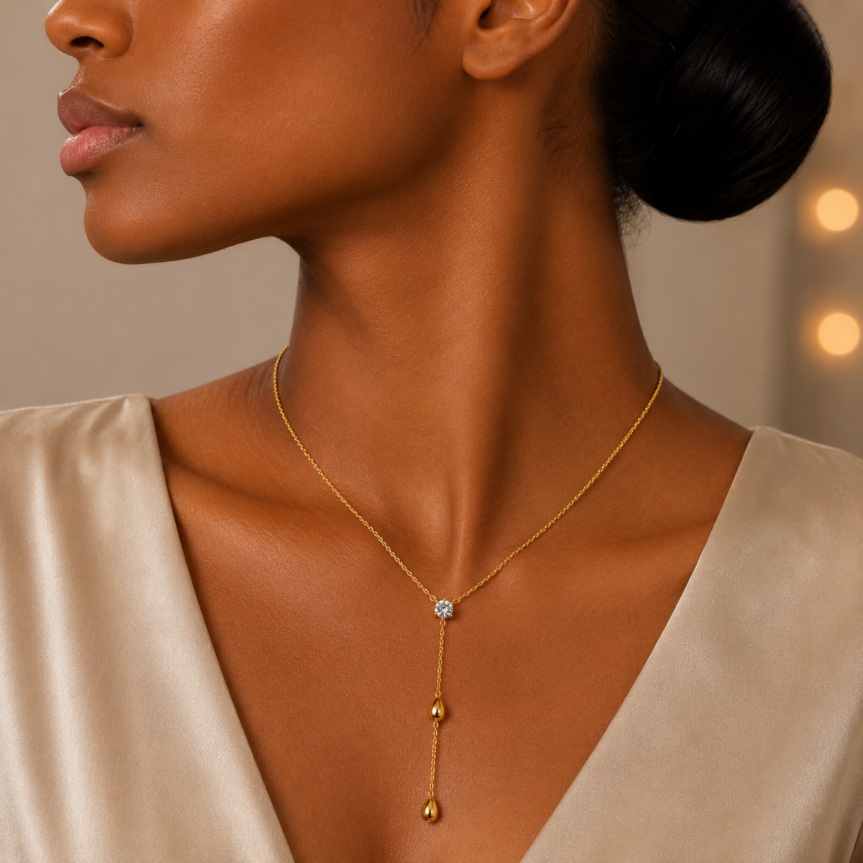 Demi Fine Solitaire Drop Necklace