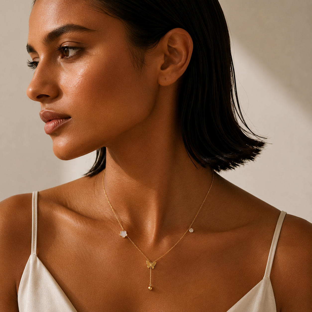 Demi Fine Butterfly Charm Necklace