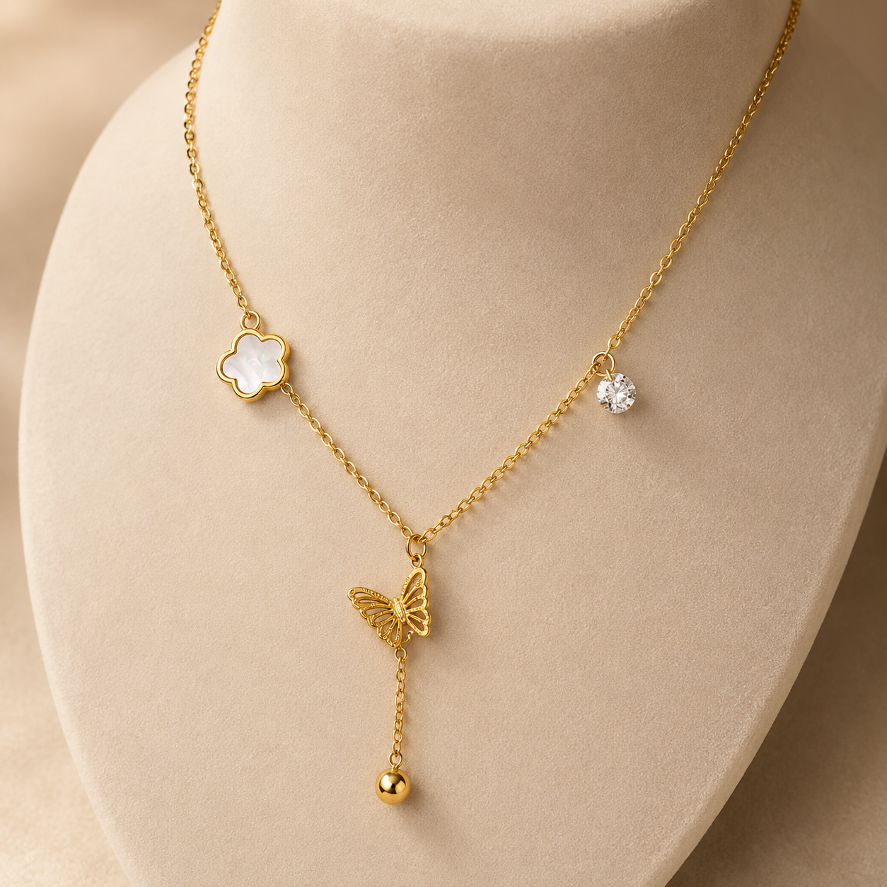Demi Fine Butterfly Charm Necklace