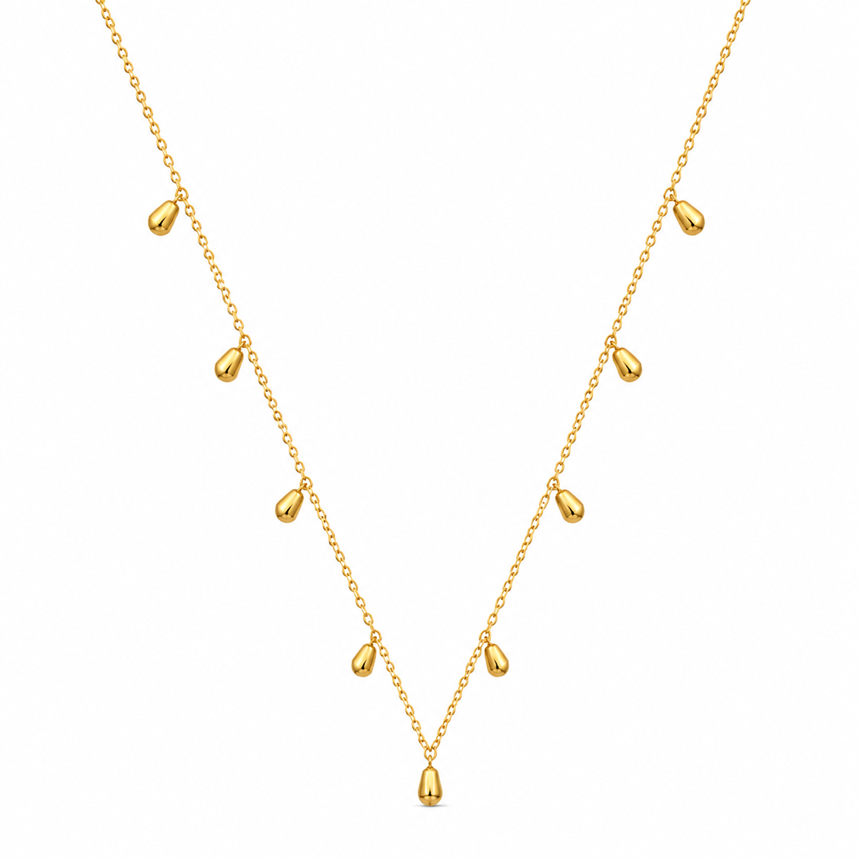 Demi Fine Teardrop Station Necklace