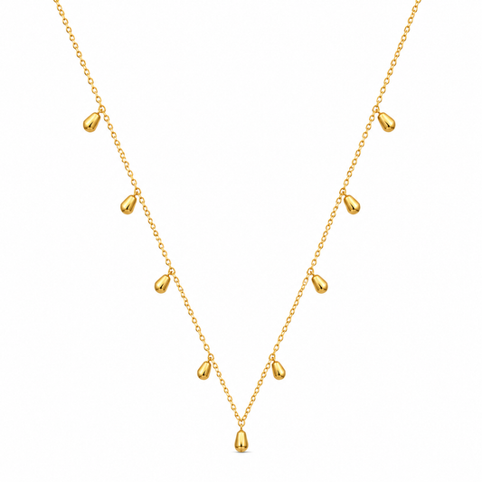 Demi Fine Teardrop Station Necklace