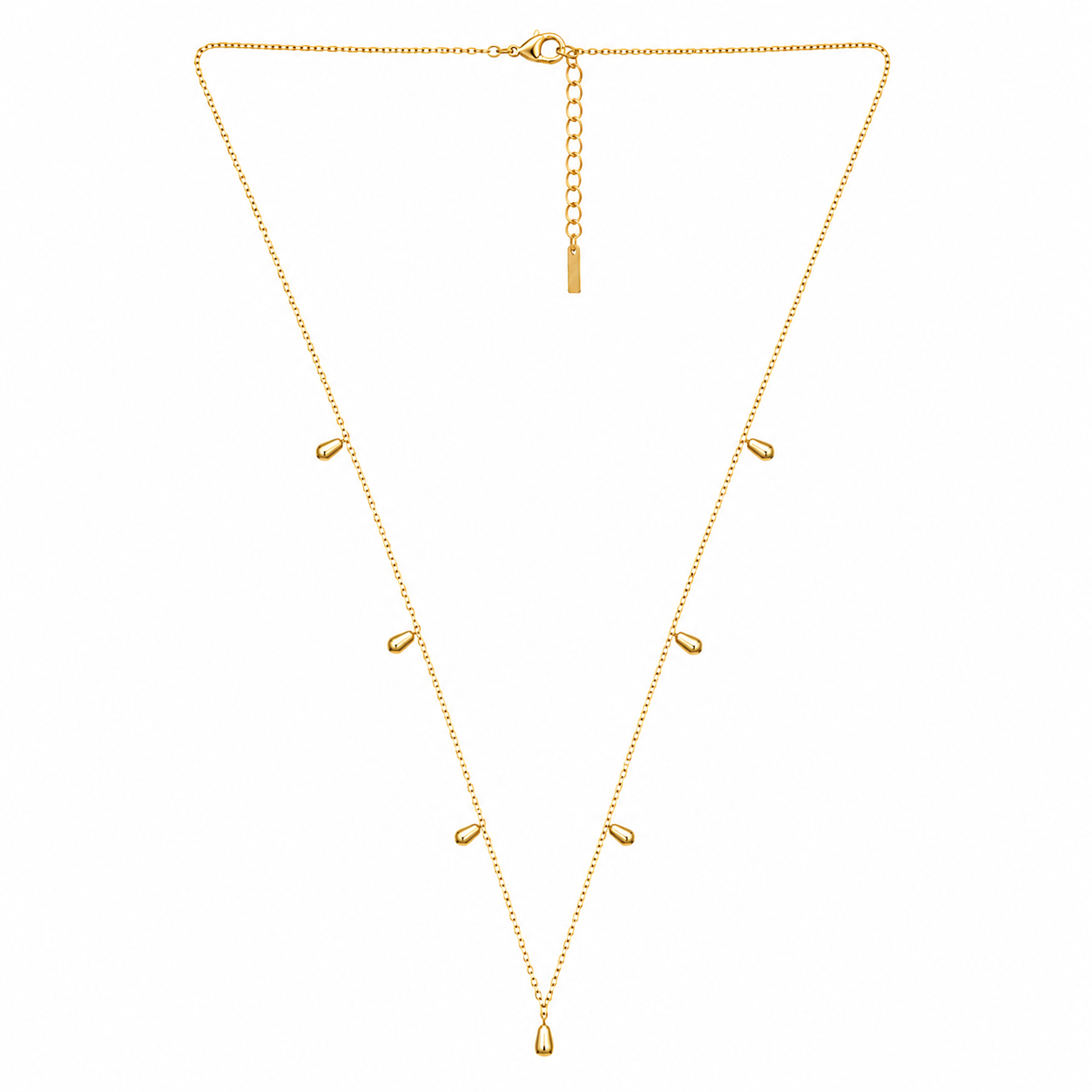 Demi Fine Teardrop Station Necklace